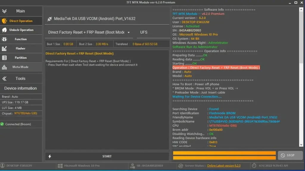 Tft Mtk Module V6.2.0 Premium Download Samsung Xiaomi Frp Unlocked